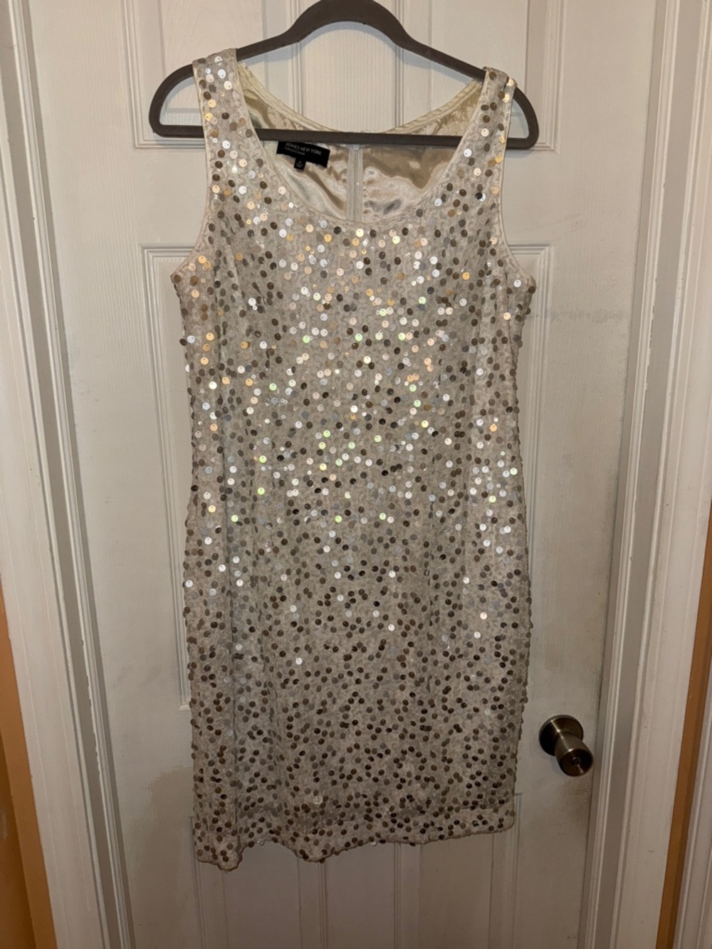 Sparkling Jones New York Sequin Tank Dress - White Size 12